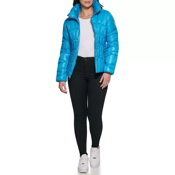 GUESS Womens Quilted Puffer JacketSky