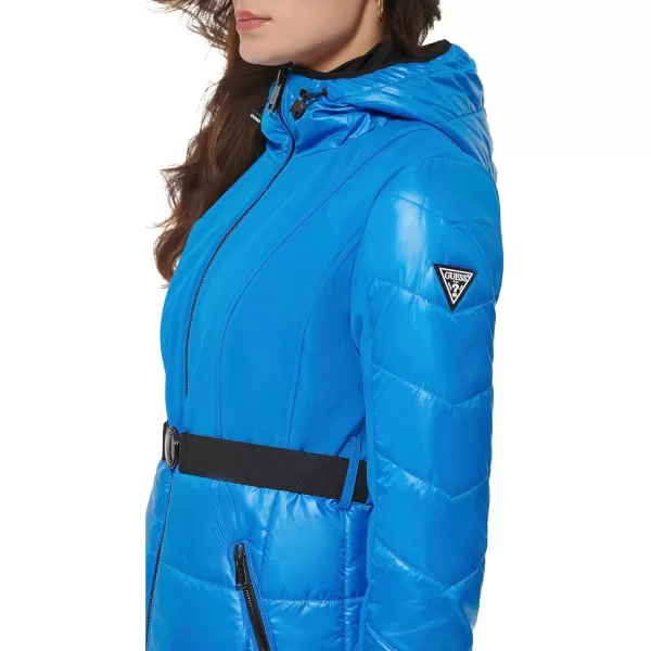 GUESS Womens Softshell CoatBelted Aqua