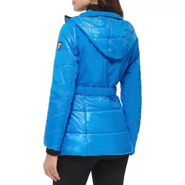 GUESS Womens Softshell CoatBelted Aqua