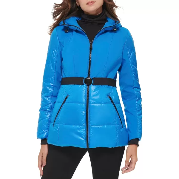 GUESS Womens Softshell CoatBelted Aqua