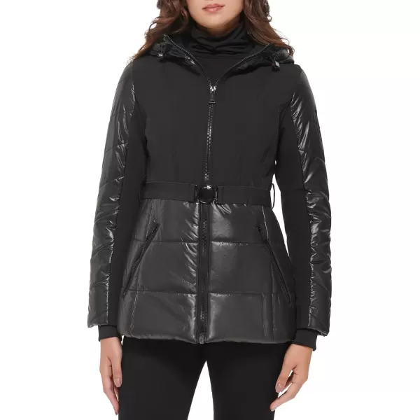 GUESS Womens Softshell CoatBelted Black