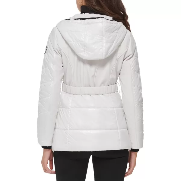 GUESS Womens Softshell CoatBelted White