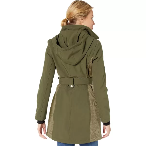 GUESS Womens Softshell CoatCargo Grn1