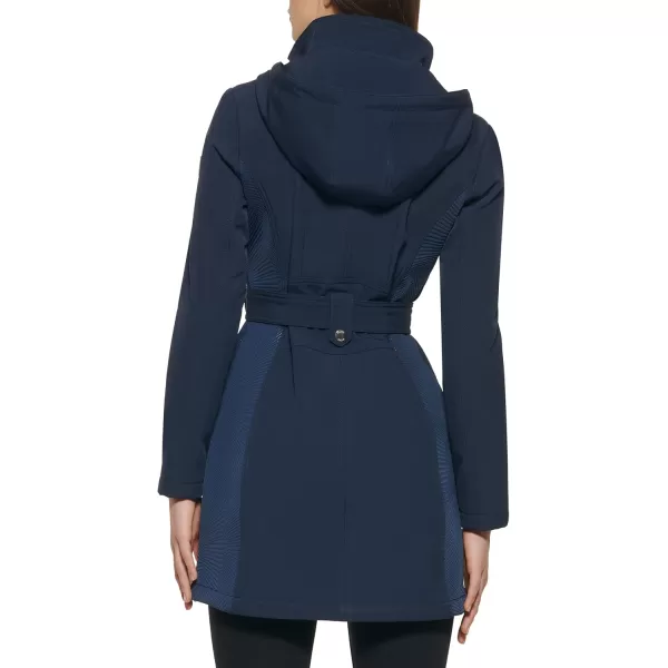 GUESS Womens Softshell CoatLong Navy