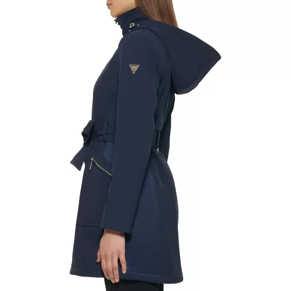 GUESS Womens Softshell CoatLong Navy