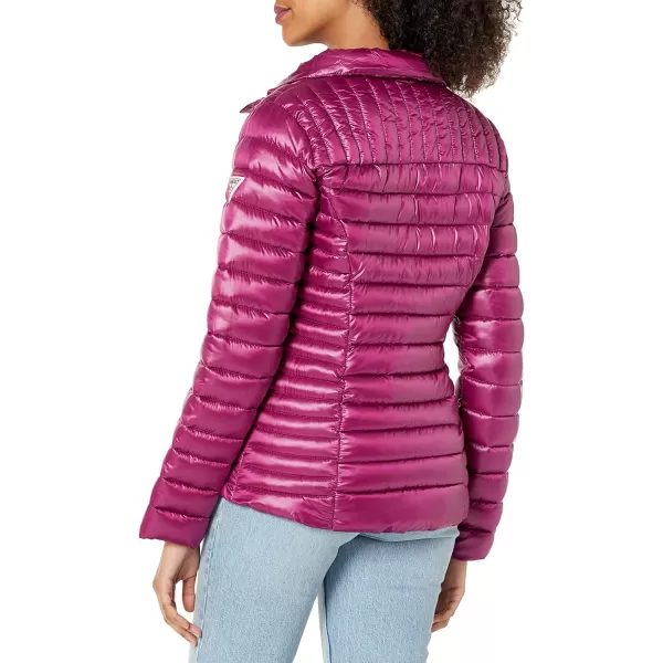 GUESS womens Light Packable Jacket Quilted Transitional PufferMagenta