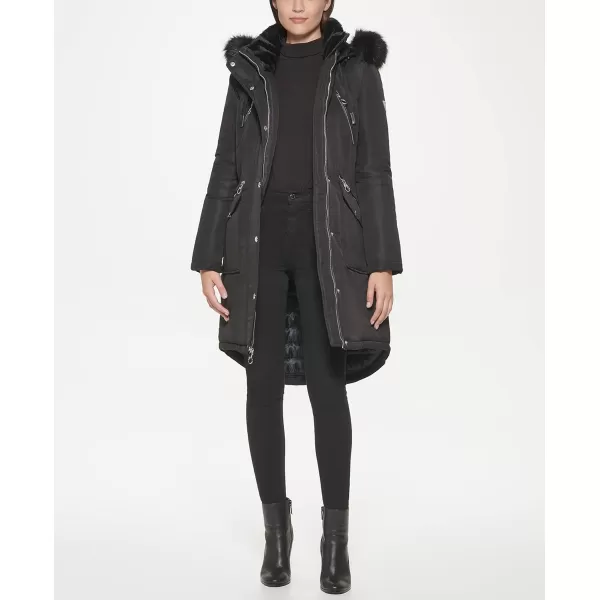 GUESS womens Long Anorak CoatBlack