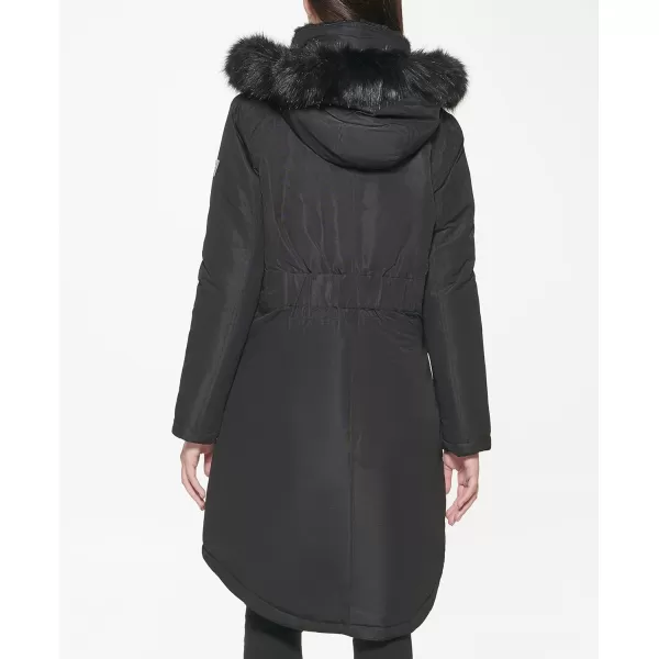 GUESS womens Long Anorak CoatBlack