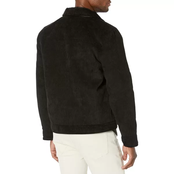 Karl Lagerfeld Paris Mens Trucker Jacket Casual with Sherpa LiningBlack