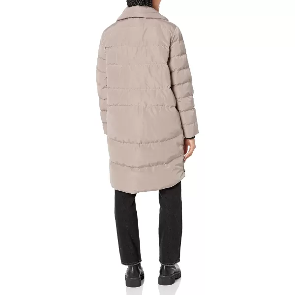 Karl Lagerfeld Paris Womens Knit Cuff Hooded JacketSand