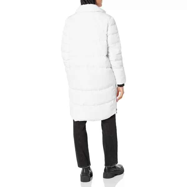 Karl Lagerfeld Paris Womens Knit Cuff Hooded JacketWhite