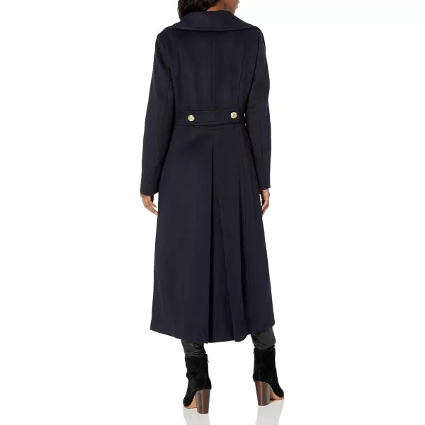 Karl Lagerfeld Paris Womens Military Long Wool CoatNavy