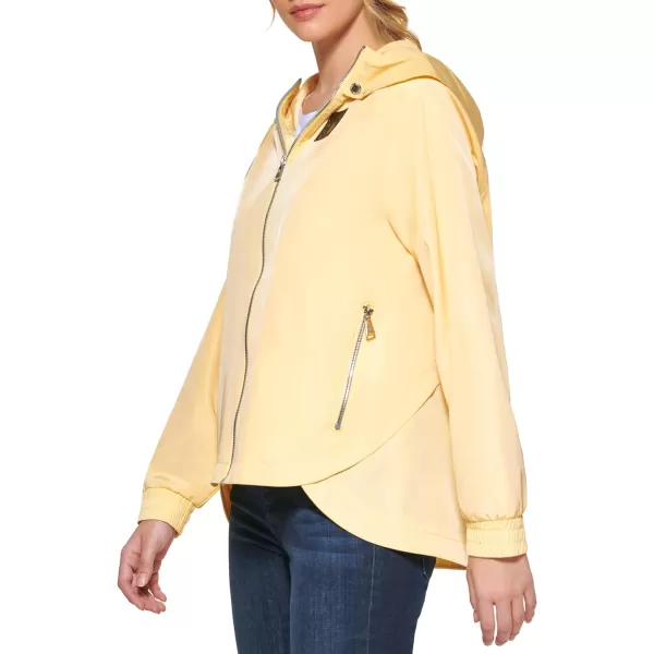 Karl Lagerfeld Paris Womens Short Zip Front with Logo on BackMellow Yellow