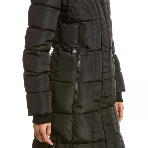 Kenneth Cole Womens Box Quilted Heavyweight Outerwear PufferBlack