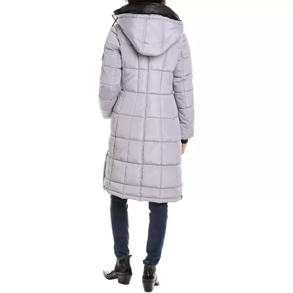 Kenneth Cole Womens Box Quilted Heavyweight Outerwear PufferLtgrey