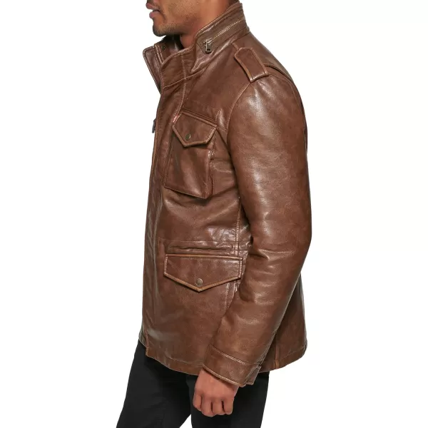 Levis Mens 4Pocket Field JacketSaddle Faux Leather