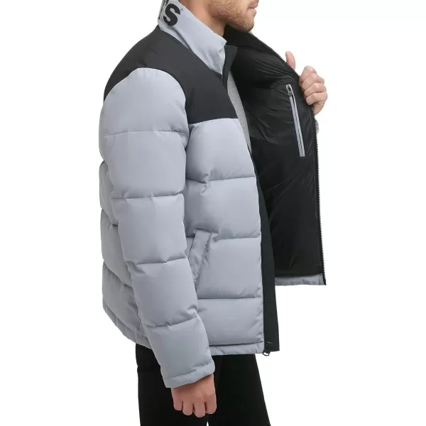 Levis Mens Arctic Cloth Retro Bubble Puffer JacketLight GreyBlack