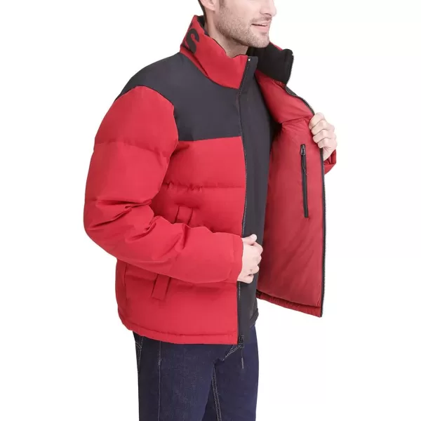 Levis Mens Arctic Cloth Retro Bubble Puffer JacketRed Black