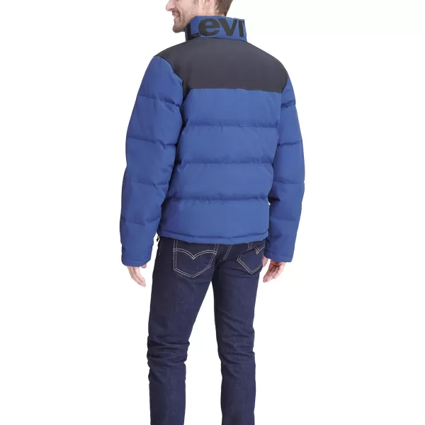 Levis Mens Arctic Cloth Retro Bubble Puffer JacketRoyal Blue Black