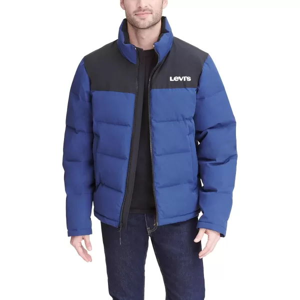 Levis Mens Arctic Cloth Retro Bubble Puffer JacketRoyal Blue Black