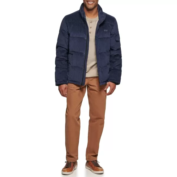 Levis Mens Bubble PufferNavy Corduroy