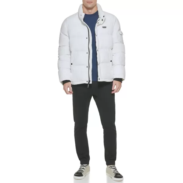 Levis Mens Bubble PufferWhite Taslan