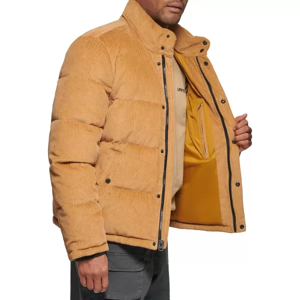 Levis Mens Bubble PufferWorker Brown Corduroy