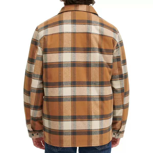 Levis Mens Classic Shirt JacketBlackBrown Plaid