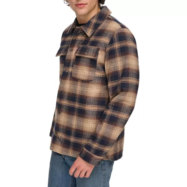 Levis Mens Classic Shirt JacketDriftwood Plaid