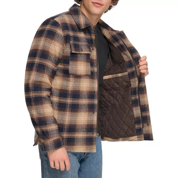 Levis Mens Classic Shirt JacketDriftwood Plaid