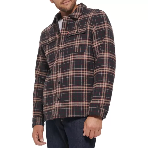 Levis Mens Classic Shirt JacketTanBrown Plaid