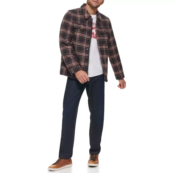 Levis Mens Classic Shirt JacketTanBrown Plaid