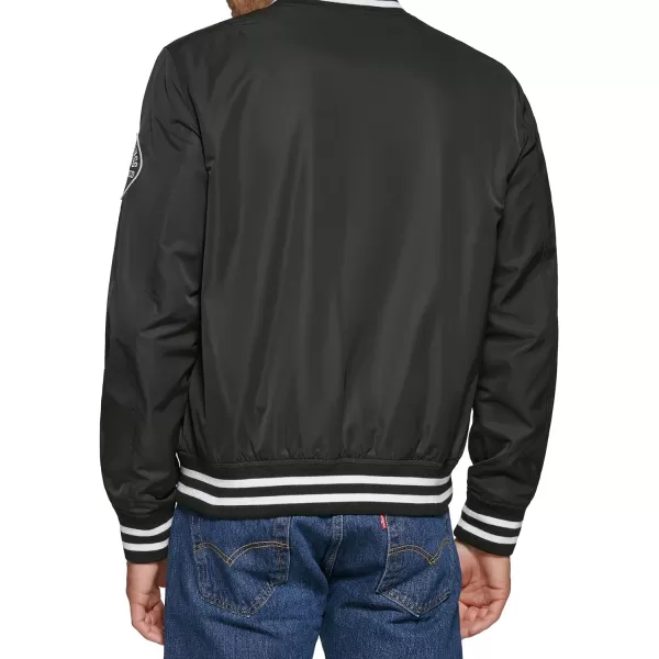 Levis Mens Colorblock Varsity Bomber JacketBlack