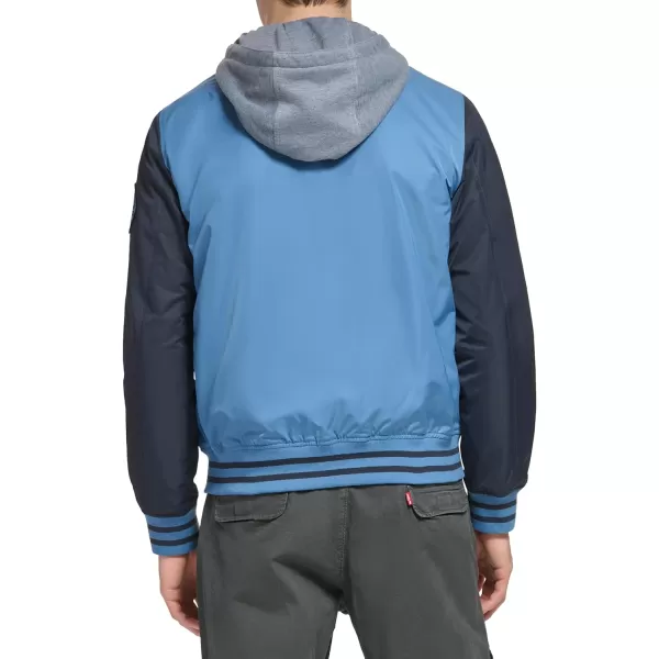 Levis Mens Colorblock Varsity Bomber JacketBlue