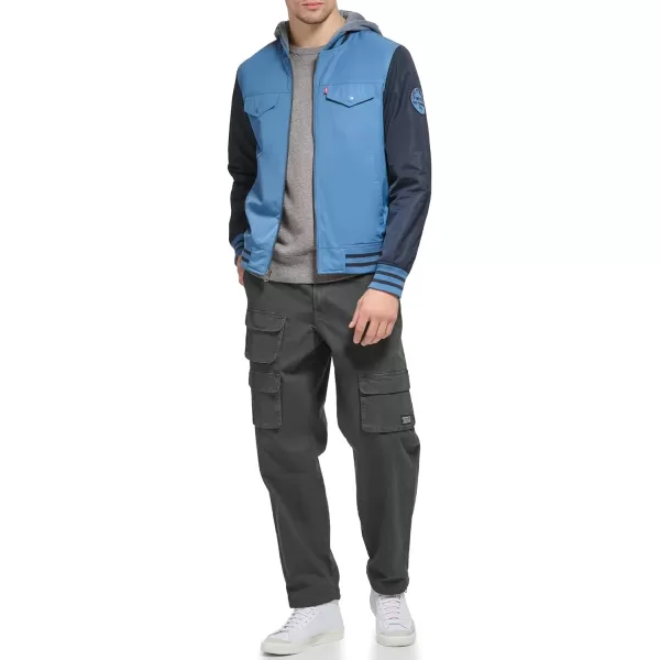 Levis Mens Colorblock Varsity Bomber JacketBlue