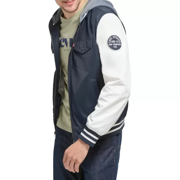 Levis Mens Colorblock Varsity Bomber JacketNavy