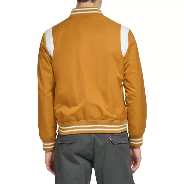 Levis Mens Colorblock Varsity Bomber JacketSpice Racer Stripe