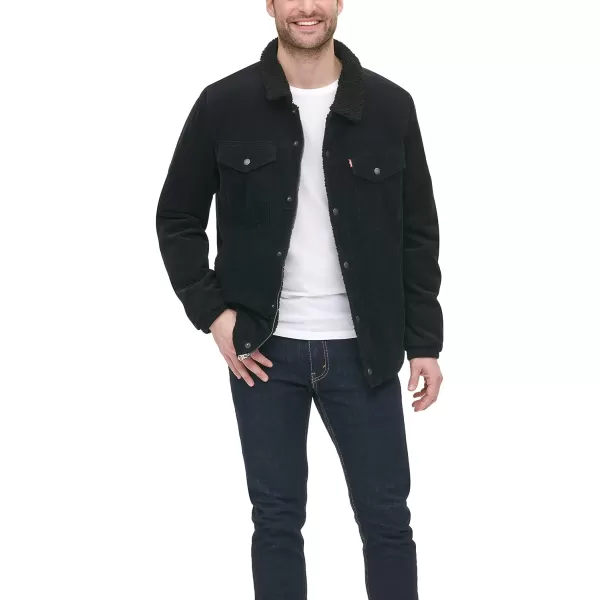Levis Mens Corduroy Sherpa Trucker JacketBlack