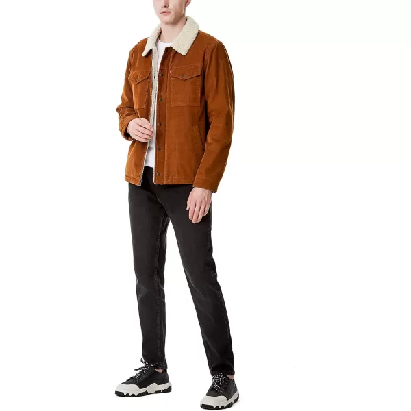 Levis Mens Corduroy Sherpa Trucker JacketBrown