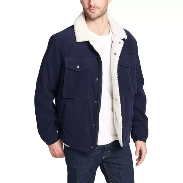 Levis Mens Corduroy Sherpa Trucker JacketNavy