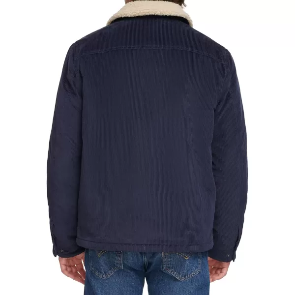 Levis Mens Corduroy Sherpa Trucker JacketNavy Wide Wale