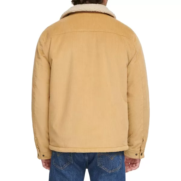 Levis Mens Corduroy Sherpa Trucker JacketSand Wide Wale