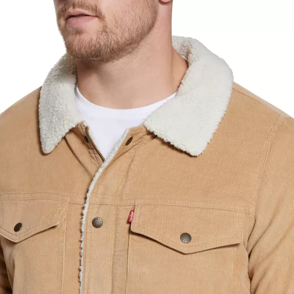 Levis Mens Corduroy Sherpa Trucker JacketTan