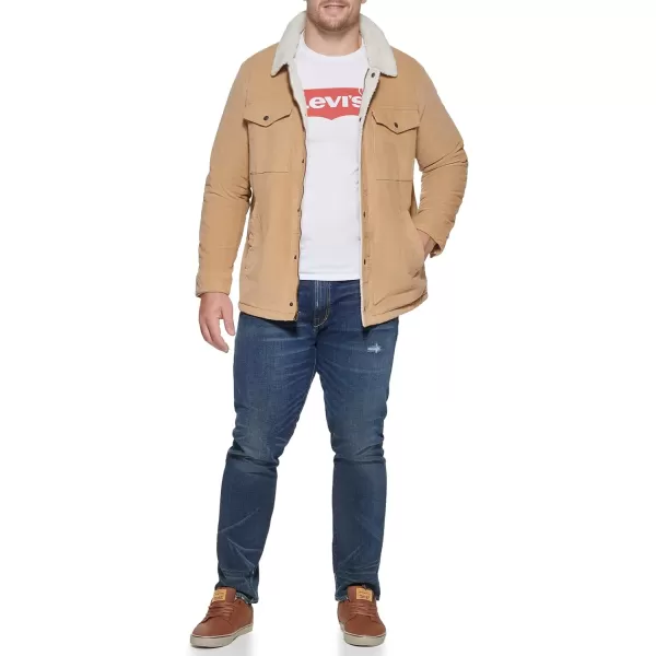 Levis Mens Corduroy Sherpa Trucker JacketTan