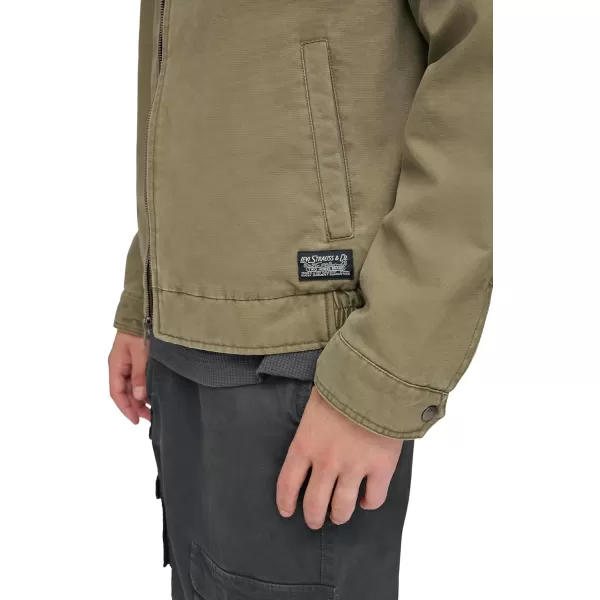 Levis Mens Cotton Canvas Harrington JacketLight Olive