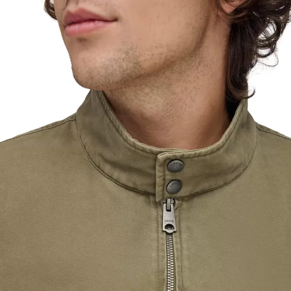 Levis Mens Cotton Canvas Harrington JacketLight Olive