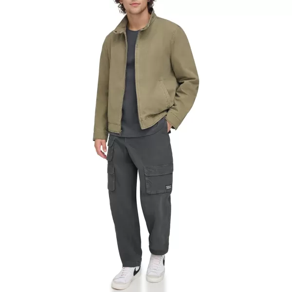 Levis Mens Cotton Canvas Harrington JacketLight Olive