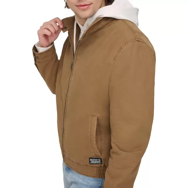 Levis Mens Cotton Canvas Harrington JacketWorker Brown