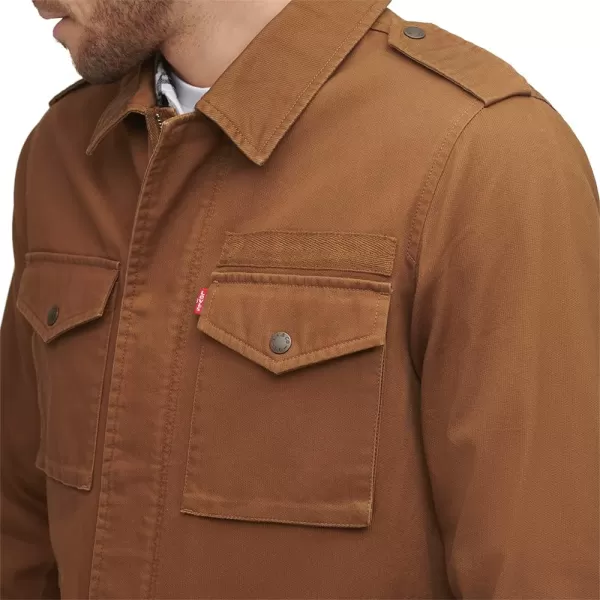 Levis Mens Cotton Four Pocket Unlined Military JacketWorker Brown Corduroy