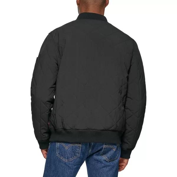 Levis Mens Diamond Quilted Bomber JacketBlack